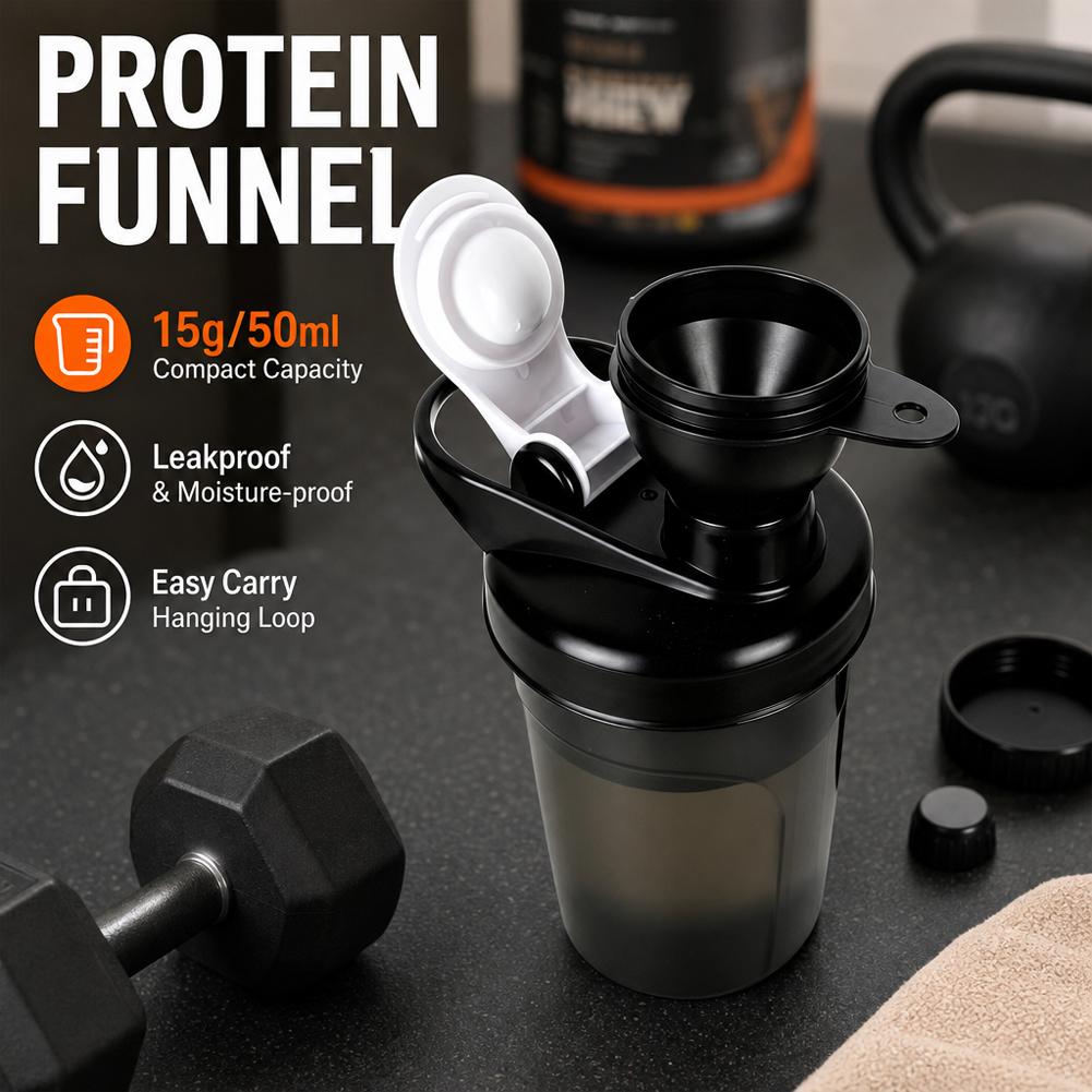Protein Bar Box - Портативный контейнер-воронка для протеинового порошка из