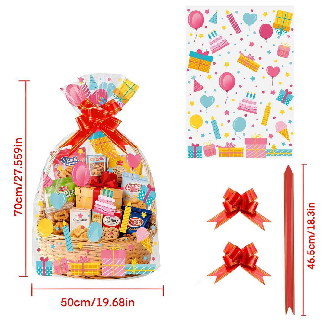 Food Snacks Hamper - 20 шт. прозрачных пакетов OPP с