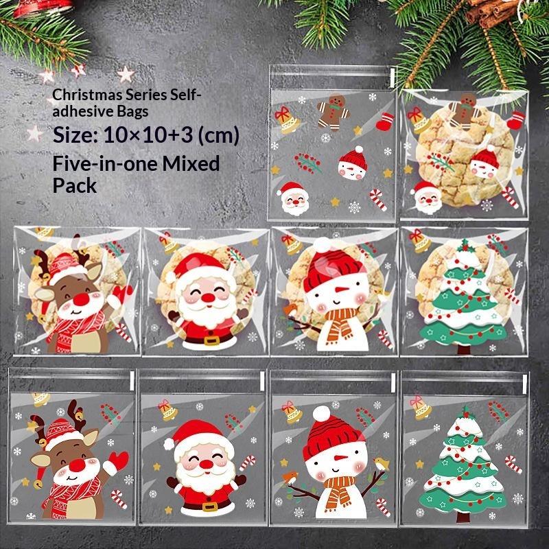 100 шт. самоклеящихся пакетов  – обзор и цена Xmas Food Snacks