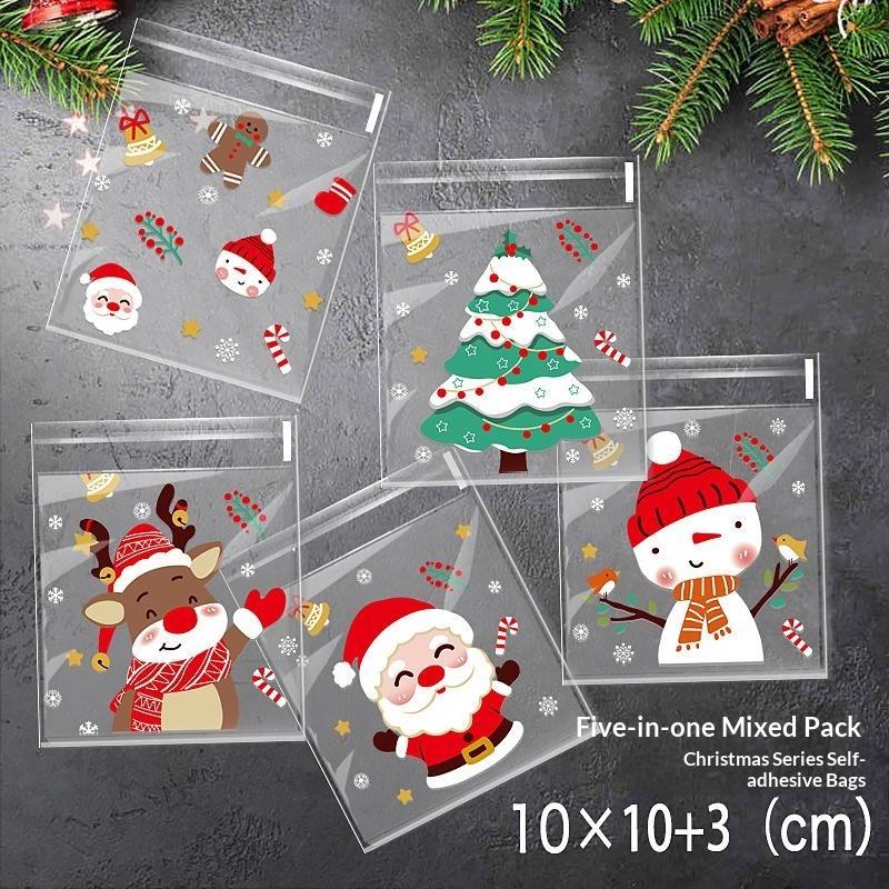 100 шт. самоклеящихся пакетов  – обзор и цена Xmas Food Snacks