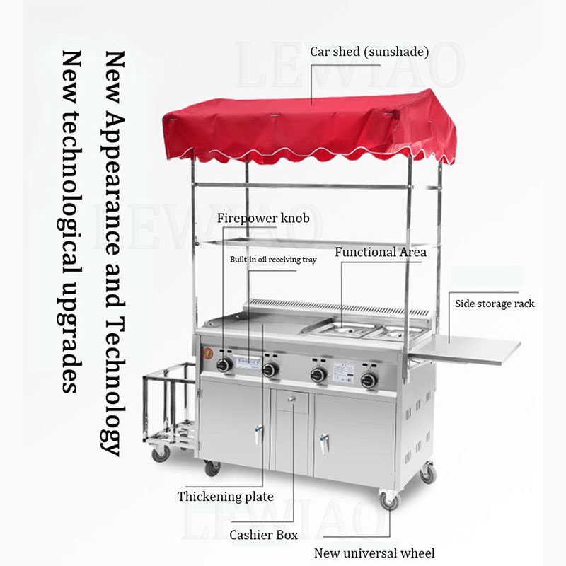 Мобильная тележка для еды, при – обзор и цена Food Snacks Catering